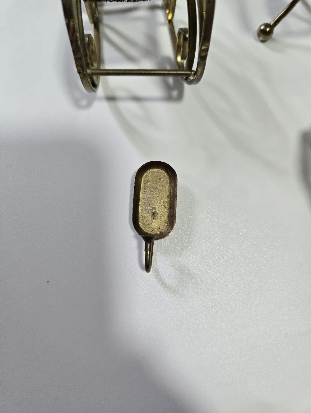 Vintage Metal Miniature Doll House Furniture Gold Rocking Chairs Table Sconce
